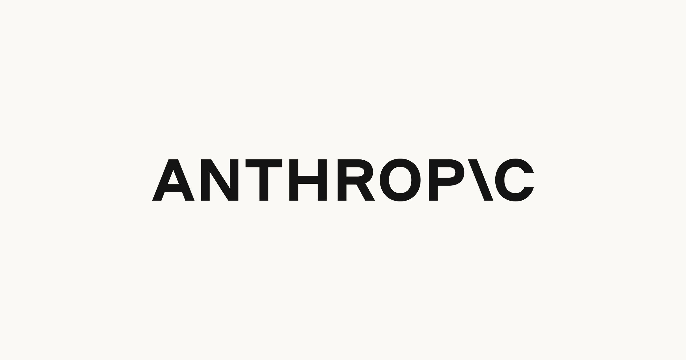 The Anthropic wordmark in black on a cream background
